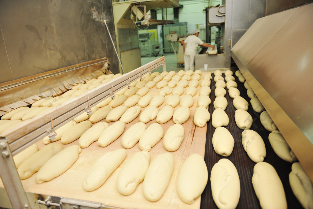 面包烘焙食品工厂生产的新鲜产品产品实拍免费下载_jpg格.